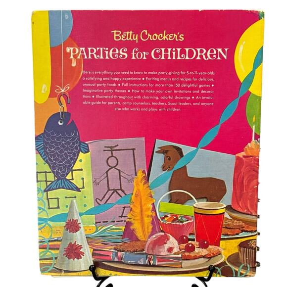 VTG 1964 Betty Crocker's Parties for Children Book, Second Printing, HC - Picture 2 of 6